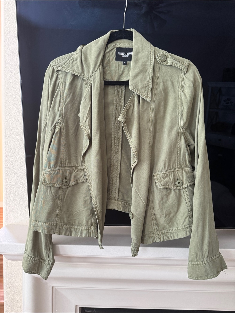 Velvet by Graham & Spencer Light Olive Utility Jacket